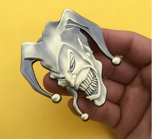3D Bronze Auto Stickers Metal Clown Badge Emblem Decals Motorcycle Modified Car Accessories
3D Bronze Auto Stickers Metal Clown Badge Emblem Decals Motorcycle Modified Car Accessories