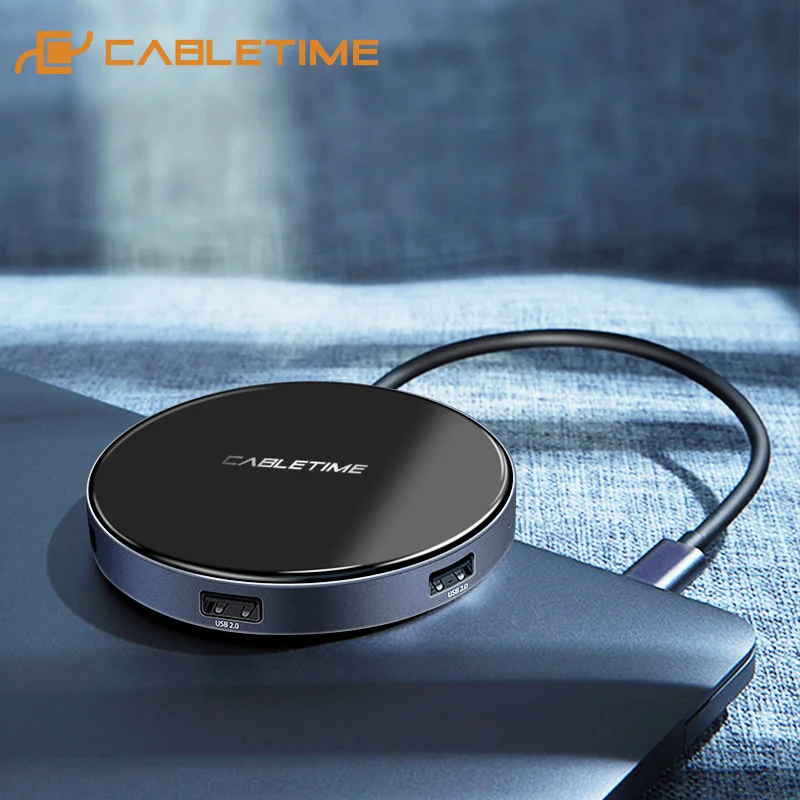 CABLETIME USB C концентратор к HDMI RJ45 Мульти 3 0 USB3.0 Мощность адаптер для MacBook Pro Air док