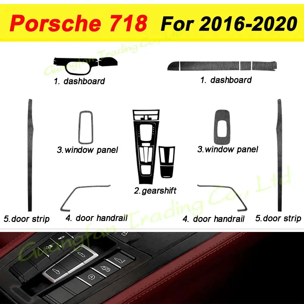 For Porsche 718 2016-20 Car-Styling 3D/5D Carbon Fiber Car Interior Center Console Color Molding Sticker Decals Part Accessorie
For Porsche 718 2016-20 Car-Styling 3D/5D Carbon Fiber Car Interior Center Console Color Molding Sticker Decals Part Accessorie