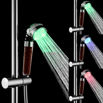 LED Water Temperature Control Shower Head Single/RGB Light High Pressure SPA Bathroom Shower Anion Filter Water Ball Saving
LED Water Temperature Control Shower Head Single/RGB Light High Pressure SPA Bathroom Shower Anion Filter Water Ball Saving