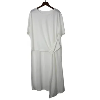 Women back long pleated solid color brief T-shirt New Round Neck short Sleeve Fashion Tide Spring Autumn 2020 V677
Women back long pleated solid color brief T-shirt New Round Neck short Sleeve Fashion Tide Spring Autumn 2020 V677