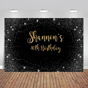 Vinyl Photography Background Gold Black Silver Glitter Adult 40th Birthday Party Decor Backdrop Photo Studio 220x150cm
Vinyl Photography Background Gold Black Silver Glitter Adult 40th Birthday Party Decor Backdrop Photo Studio 220x150cm
