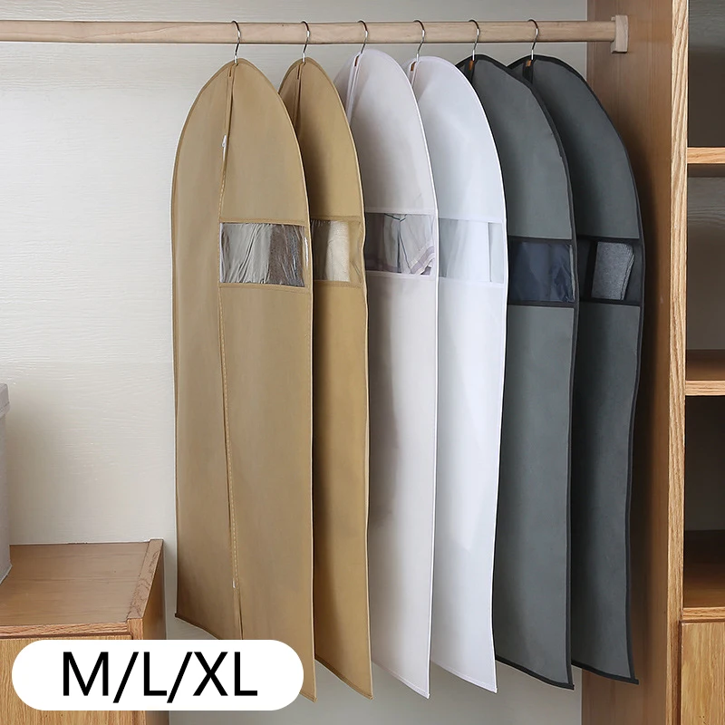 Clothes Dust Cover High Quality Suit Storage Bag 1PC Coat Wardrobe Organizer Non-woven Fabric Popular For Household Hanging-type
Clothes Dust Cover High Quality Suit Storage Bag 1PC Coat Wardrobe Organizer Non-woven Fabric Popular For Household Hanging-type