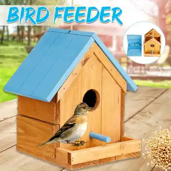 Wooden Bird Feeders Outdoor Bird Feeder Personality Simple Hanging Bird Food House Rainproof Home Balcony Garden Bird Food Box
Wooden Bird Feeders Outdoor Bird Feeder Personality Simple Hanging Bird Food House Rainproof Home Balcony Garden Bird Food Box