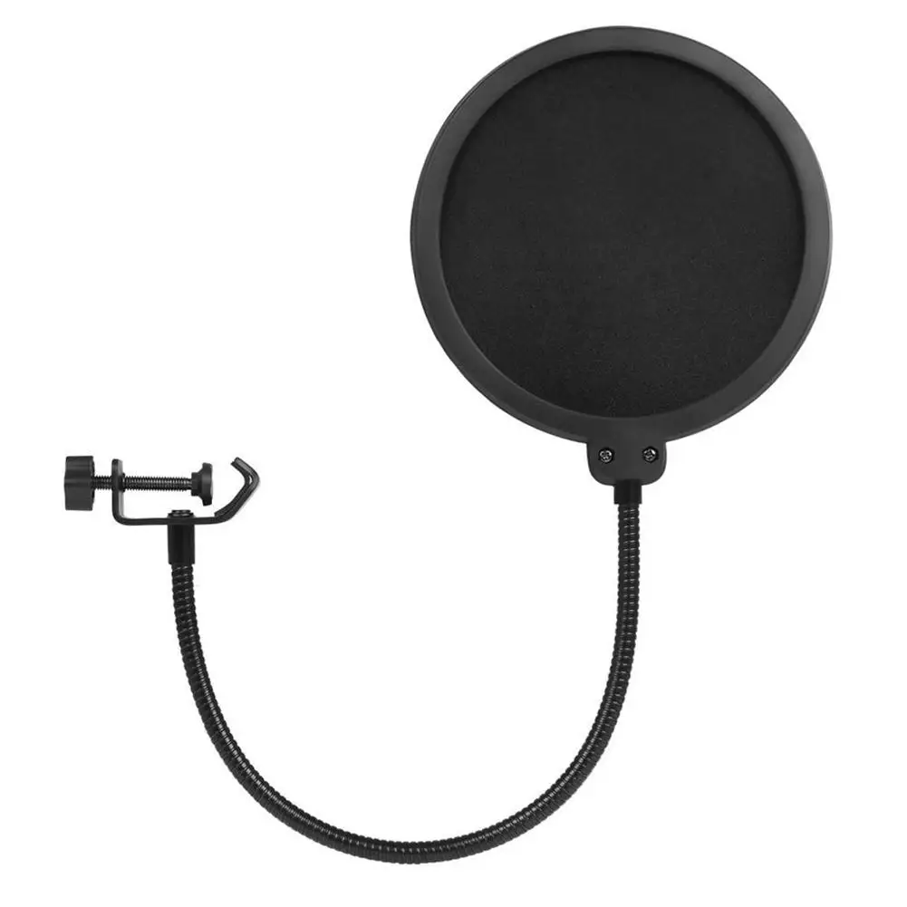 Microphone Pop Filter Double Layered Sound Shield Swivel 360° Flexible Gooseneck Clip for Recording Broadcasting
Microphone Pop Filter Double Layered Sound Shield Swivel 360° Flexible Gooseneck Clip for Recording Broadcasting
