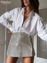 Clacive Fashion Slim Glitter Women'S Skirt Summer Elegant High Waisted Mini Skirts Bodycon Party Club Female Clothing 2022
Clacive Fashion Slim Glitter Women'S Skirt Summer Elegant High Waisted Mini Skirts Bodycon Party Club Female Clothing 2022