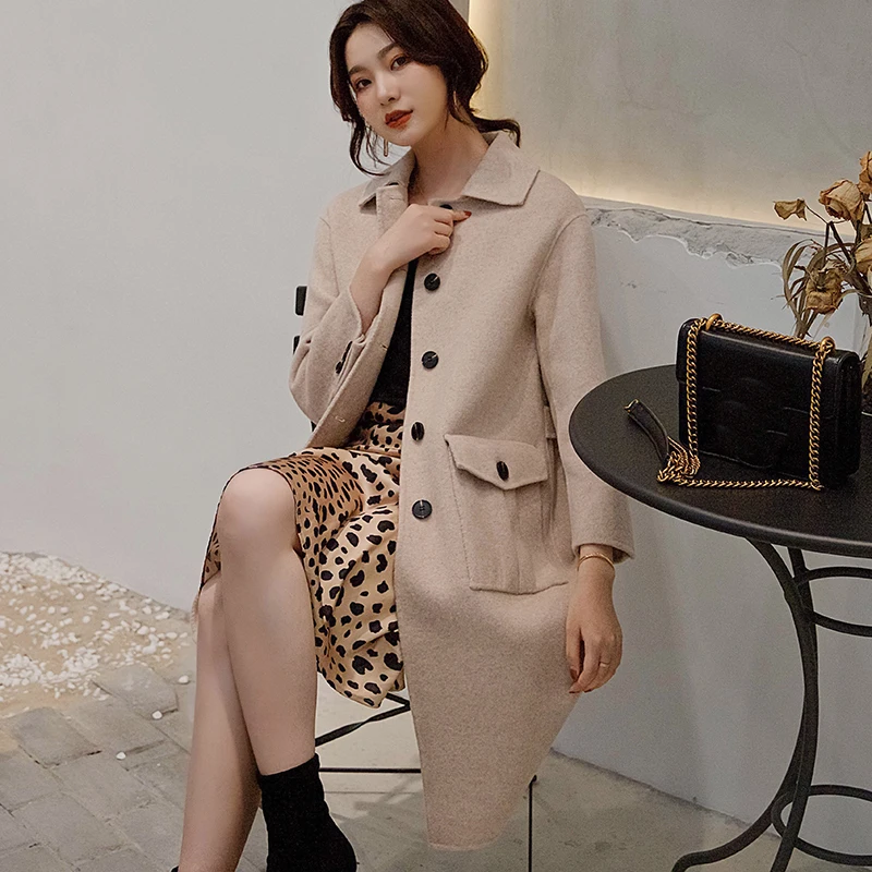 2019 new double-sided pure wool coat female loose long-sleeved woolen coat long section thick wool coat
2019 new double-sided pure wool coat female loose long-sleeved woolen coat long section thick wool coat