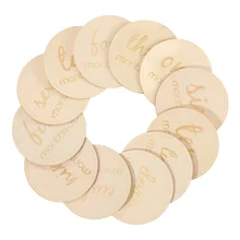 NUOBESTY 12pcs Wooden Milestone Discs Photo Prop Gift Set Month Engraved Baby Milestone Cards
NUOBESTY 12pcs Wooden Milestone Discs Photo Prop Gift Set Month Engraved Baby Milestone Cards