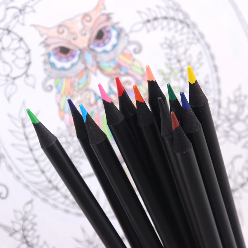 12 Color Black Wooden Pencils Painting Pen Color Lead Pencil Writing Painting Office Stationery Pencils Gifts For Students New 12 Color Black Wooden Pencils Painting Pen Color Lead Pencil Writing Painting Office Stationery Pencils Gifts For Students New