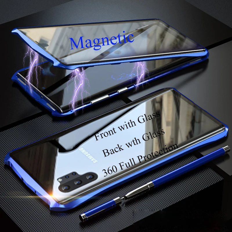 For Samsung Galaxy Note 10 Pro Magnetic Case Front+Back double-sided Tempered Glass Case for Samsung Note 10 Plus 10+ Metal Case
For Samsung Galaxy Note 10 Pro Magnetic Case Front+Back double-sided Tempered Glass Case for Samsung Note 10 Plus 10+ Metal Case