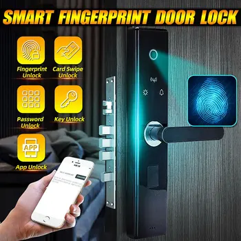 Smart Electronic Lock Fingerprint Door Lock Security Intelligent Lock Biometric Wifi Fingerprint Password RFID Card Digital Lock
Smart Electronic Lock Fingerprint Door Lock Security Intelligent Lock Biometric Wifi Fingerprint Password RFID Card Digital Lock