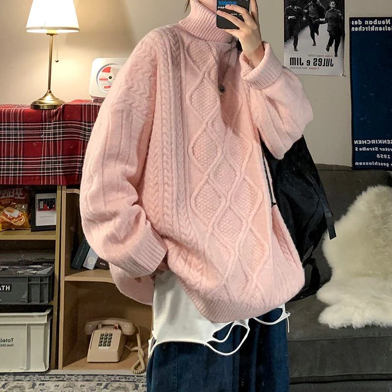 Winter Thick Turtleneck Sweater Men's Warm Fashion Casual Knit Pullover Men Loose Korean Knitting Sweaters Mens Clothes M-2XL
Winter Thick Turtleneck Sweater Men's Warm Fashion Casual Knit Pullover Men Loose Korean Knitting Sweaters Mens Clothes M-2XL