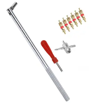 Valve Core Tool Set 6Pcs Valve Cores 4-Way Valve Tool, Dual Single Head Valve Core Remover Tire Repair Tools
Valve Core Tool Set 6Pcs Valve Cores 4-Way Valve Tool, Dual Single Head Valve Core Remover Tire Repair Tools