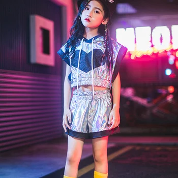 Children'S Sliver Jazz Dance Costume Hip-Hop Costumes Dancing Clothes Girls Cheerleader Costume Children Stage Outfit DWY2023
Children'S Sliver Jazz Dance Costume Hip-Hop Costumes Dancing Clothes Girls Cheerleader Costume Children Stage Outfit DWY2023