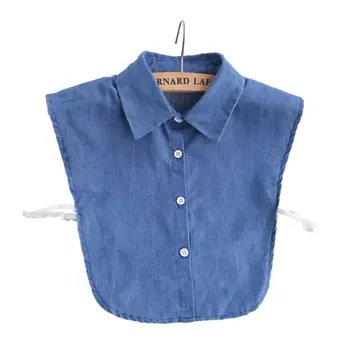 Women Girls Denim Fabric Detachable Half-Shirt Blouse Solid Color Lapel False Fake Collar Adjustable Clothes Sweater Accessories
Women Girls Denim Fabric Detachable Half-Shirt Blouse Solid Color Lapel False Fake Collar Adjustable Clothes Sweater Accessories