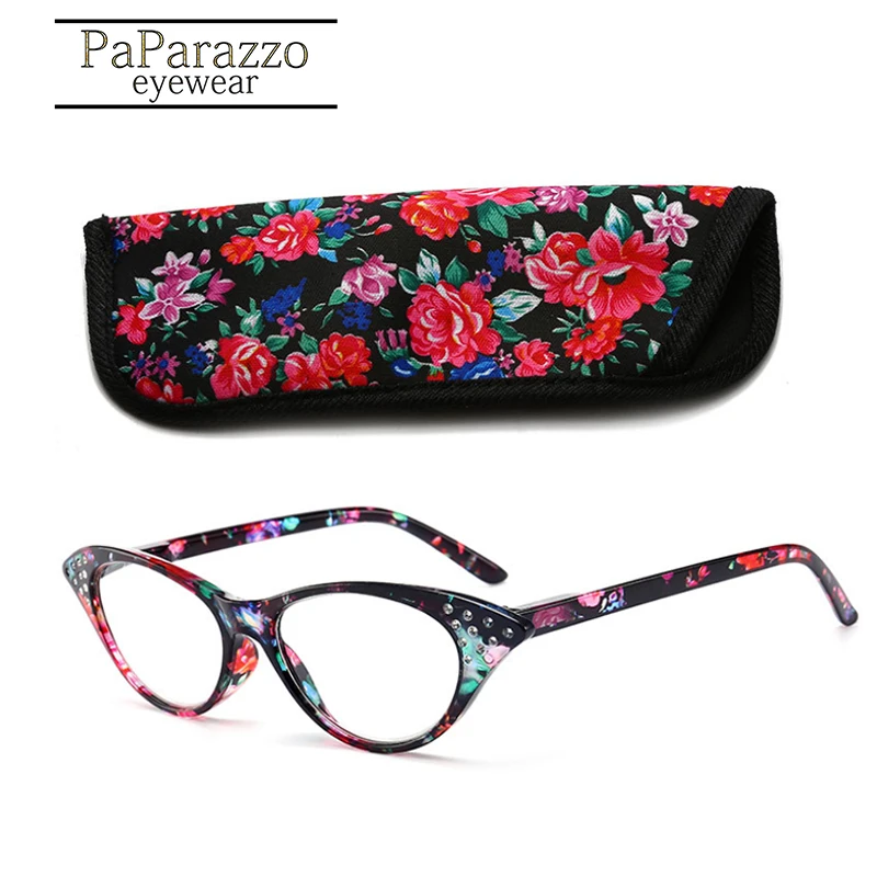 Cat Eye Womens Pocket Printed Reading Glasses with Matching Pouch Cheap Spring Hinge Presbyopic Reading Glasses +1.0 to 4.0
Cat Eye Womens Pocket Printed Reading Glasses with Matching Pouch Cheap Spring Hinge Presbyopic Reading Glasses +1.0 to 4.0