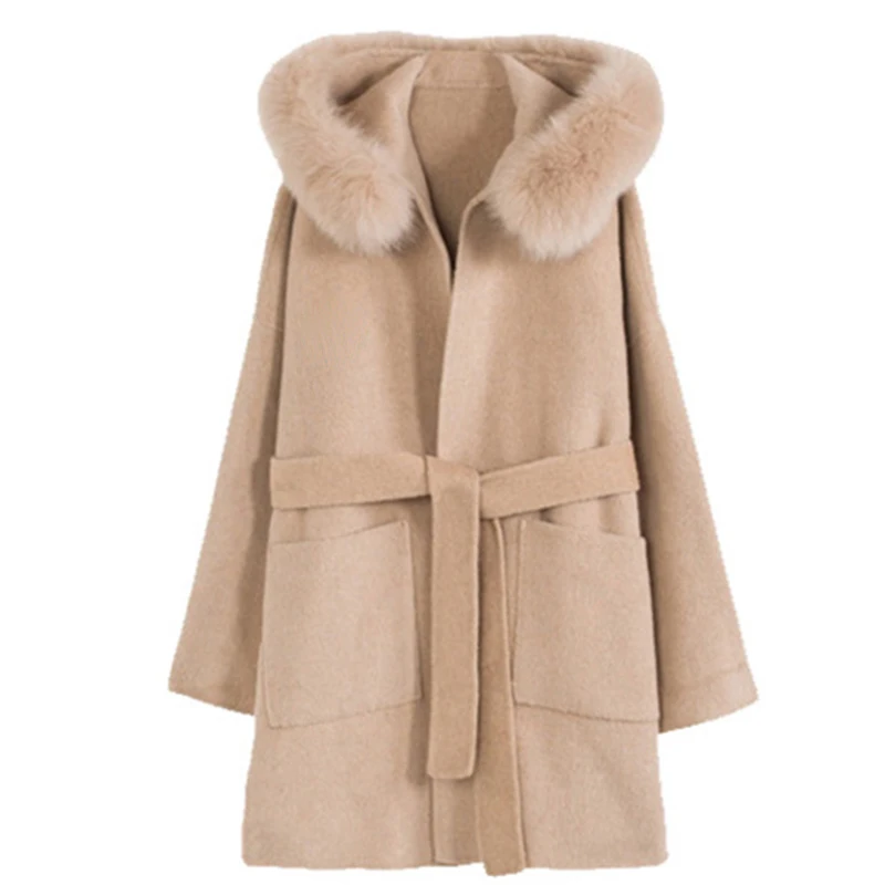 2019 winter autumn women's fashion luxury fox fur collar alpaca woolen coat loose design
2019 winter autumn women's fashion luxury fox fur collar alpaca woolen coat loose design