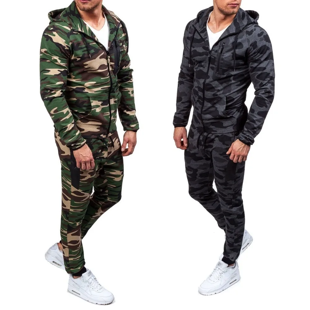 

ZOGAA 2020 autumn and winter explosion models young fashion camouflage men's suits Europe and America hooded large size sweater