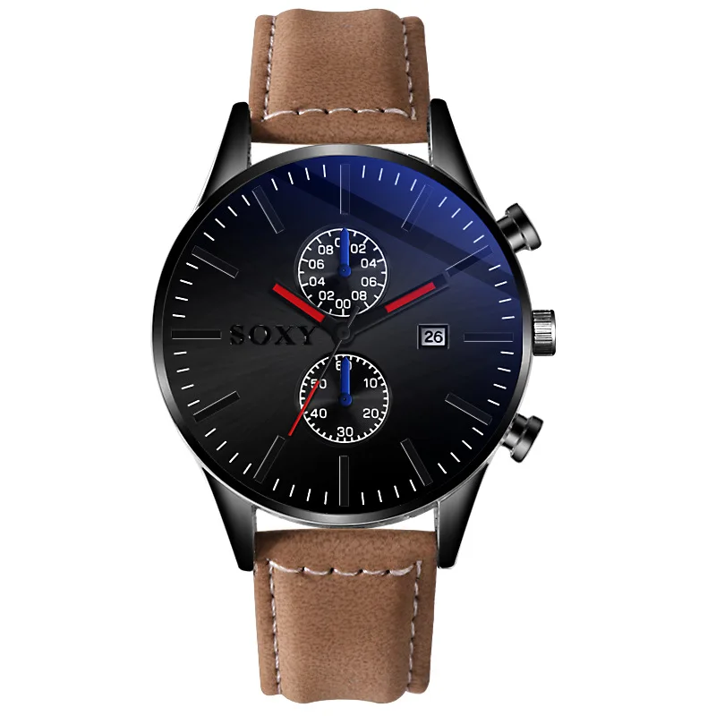 SOXY 2020 New Watch Men Calendar Five Hands Stop Watch Waterproof Male Leather Belt Clock Casual Simple Fashion Reloj Hombre
SOXY 2020 New Watch Men Calendar Five Hands Stop Watch Waterproof Male Leather Belt Clock Casual Simple Fashion Reloj Hombre