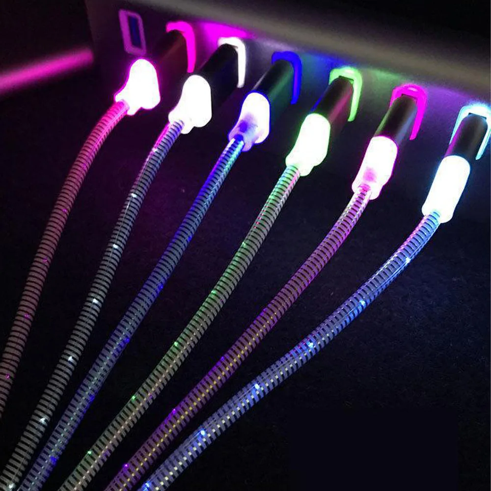 Colorful Luminescence LED Light Data Cable for Apple Android Type-C Charging Cable Aluminum Alloy 2A Charge Cable Mobile Phones
Colorful Luminescence LED Light Data Cable for Apple Android Type-C Charging Cable Aluminum Alloy 2A Charge Cable Mobile Phones