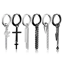 Trendy Stainless Steel Earrings For Men Women Hip Hop Dangle Tassel Chain Cross Drop Vintage Rock Punk Earrings Fashion Jewelry
Trendy Stainless Steel Earrings For Men Women Hip Hop Dangle Tassel Chain Cross Drop Vintage Rock Punk Earrings Fashion Jewelry