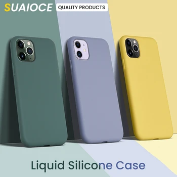 SUAIOCE Original Liquid Silicone Phone Case For iPhone 11 Pro Max XR X XS Max Luxury Full Cover For iPhone SE 2020 7 8 Plus Case 
SUAIOCE Original Liquid Silicone Phone Case For iPhone 11 Pro Max XR X XS Max Luxury Full Cover For iPhone SE 2020 7 8 Plus Case