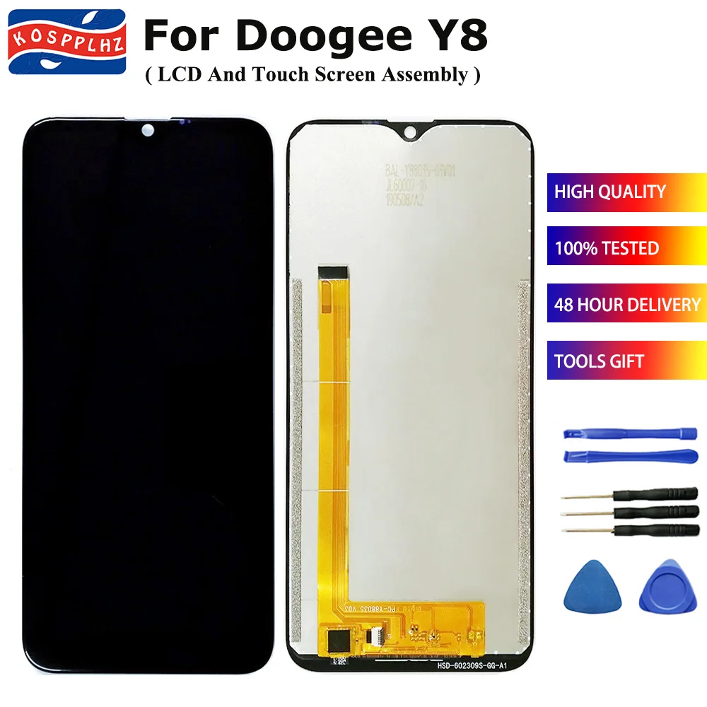 100% Guarantee Work For Doogee Y8 LCD Display + Touch Screen Sensor Assembly Replacement DOOGEE X90L Phone Part +Tool |