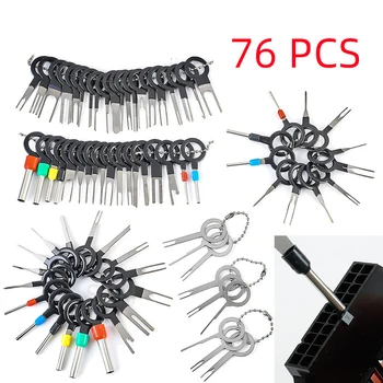 76pcs Car Terminal Removal Tool Electrical Wire Puller Pin Needle Retractor Plug Terminal Crimp Connector Extractor Accessories
76pcs Car Terminal Removal Tool Electrical Wire Puller Pin Needle Retractor Plug Terminal Crimp Connector Extractor Accessories