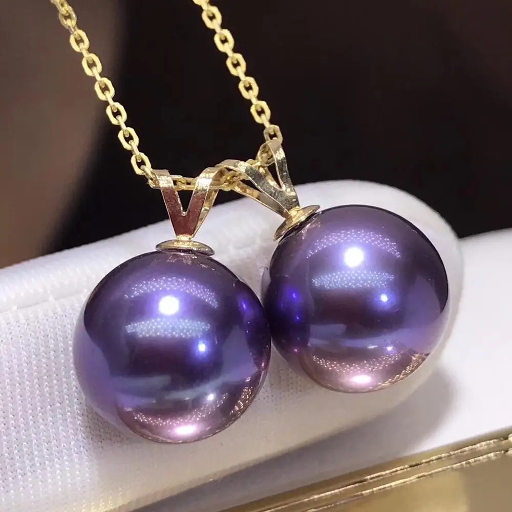 Fine Jewelry 18K Gold Natural Ocean Purple Pearl 11-12mm Pendant Necklaces for Women FIne Pearls Pendants
Fine Jewelry 18K Gold Natural Ocean Purple Pearl 11-12mm Pendant Necklaces for Women FIne Pearls Pendants