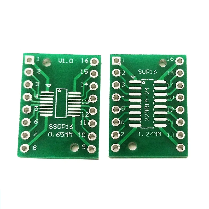 

20pcs Double Side SSOP16 SOP16 TSSOP16 DIP SMD 0.65/1.27mm Adapter Transfer plate PCB Printed Circuit Board braedboard Platine