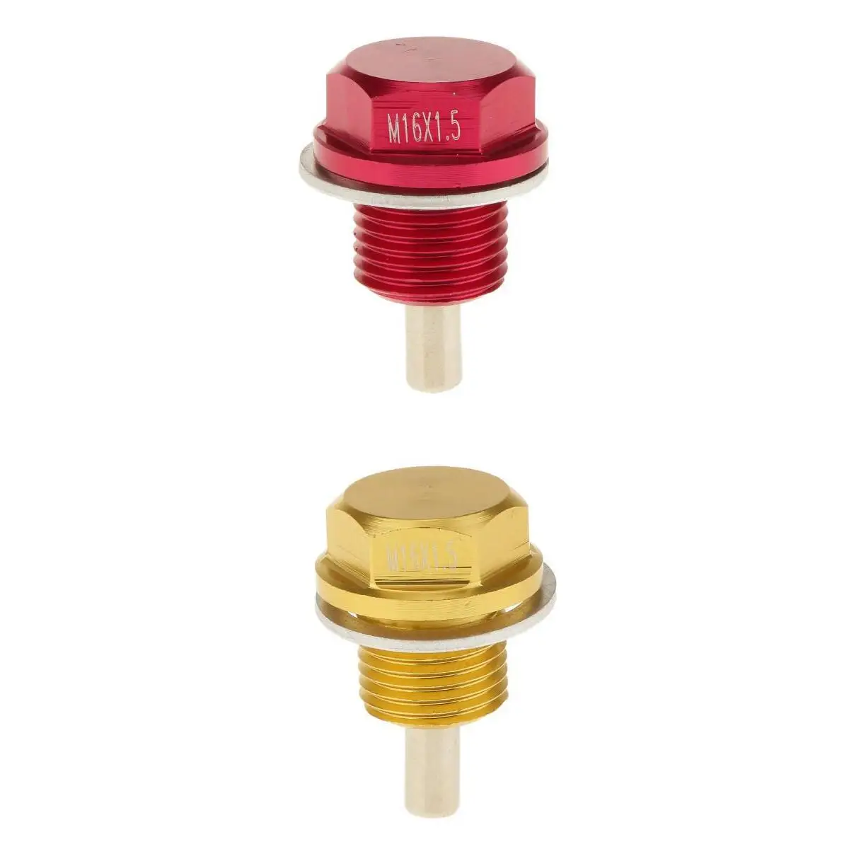2pcs M16X1.5 Anodized Magnetic Engine Oil Pan Drain Bolt Plug for 2pcs M16X1.5 Anodized Magnetic Engine Oil Pan Drain Bolt Plug for
