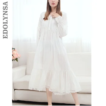 2020 Summer Sleepwear Vintage White Cotton Nightgown Plus Size Women Home Wear Night Dress For Wedding Nightwear Lingerie T646
2020 Summer Sleepwear Vintage White Cotton Nightgown Plus Size Women Home Wear Night Dress For Wedding Nightwear Lingerie T646