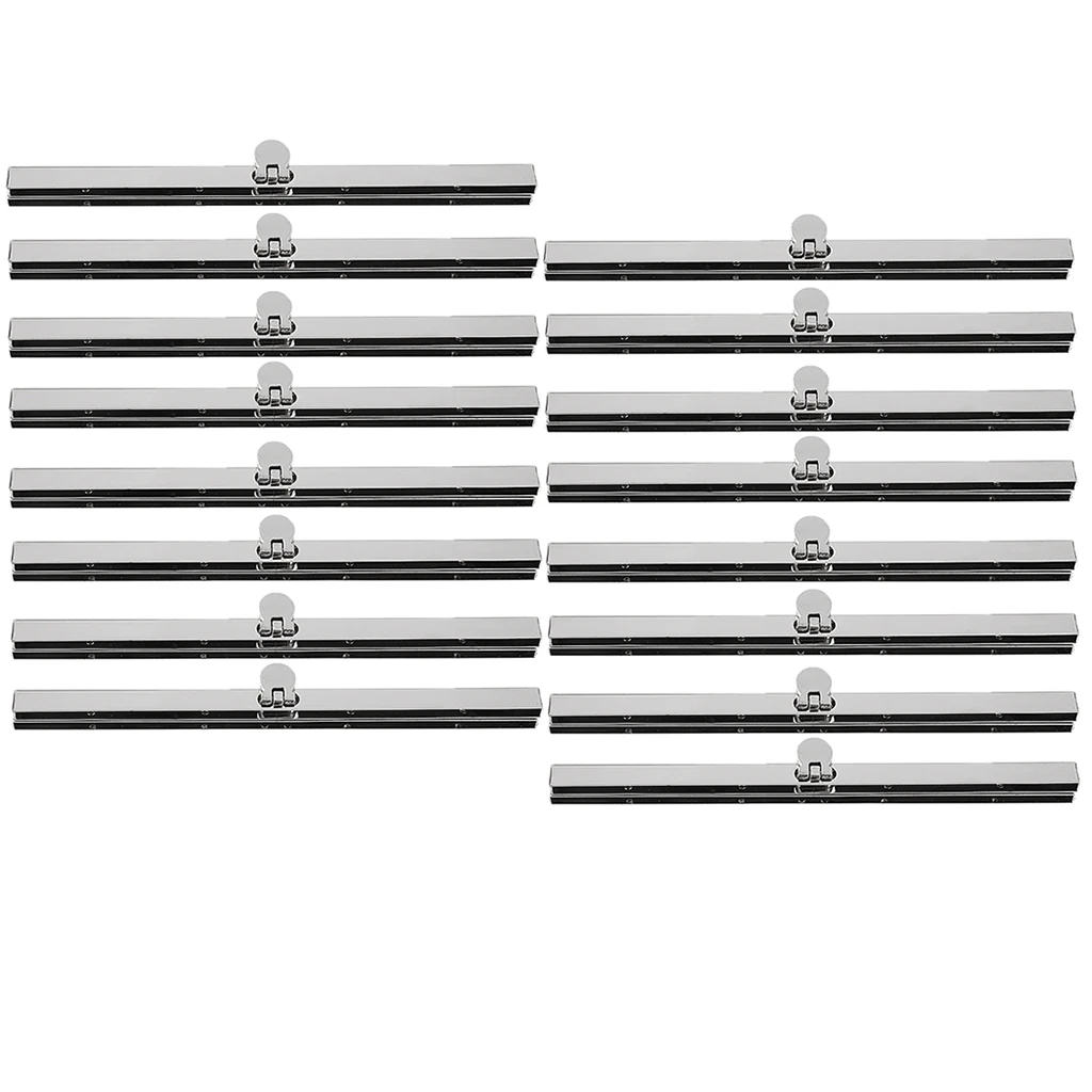 16pcs/pack Silver Metal Coin Purse Frame Bar Edge Wallet Bag Clasps DIY Handcrafts Hardware 19cm
16pcs/pack Silver Metal Coin Purse Frame Bar Edge Wallet Bag Clasps DIY Handcrafts Hardware 19cm