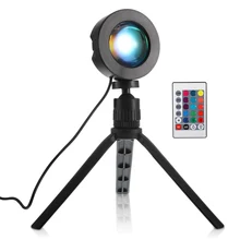 RGB Sunset Lamp 16 Colors Remote App Sunset Projection Lamp Aluminum Lens Rainbow Atmosphere Led Bulbs 5W Night Lights
RGB Sunset Lamp 16 Colors Remote App Sunset Projection Lamp Aluminum Lens Rainbow Atmosphere Led Bulbs 5W Night Lights