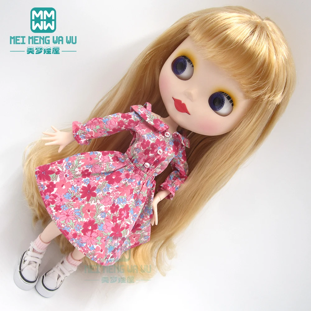 Одежда для куклы Blyth 1 шт. модное платье без бретелек с принтом кукол blyth azone OB24 OB22