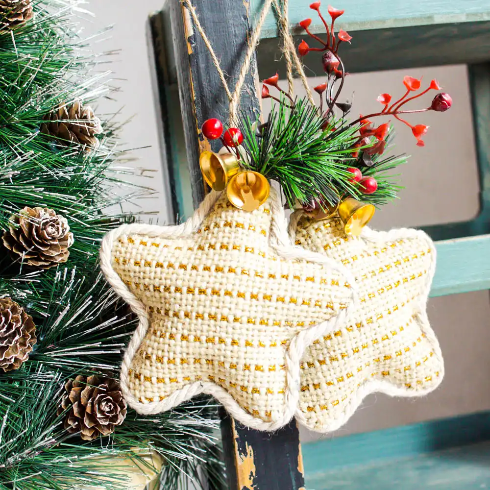 navidad decoration hanging christmas tree ornaments star with