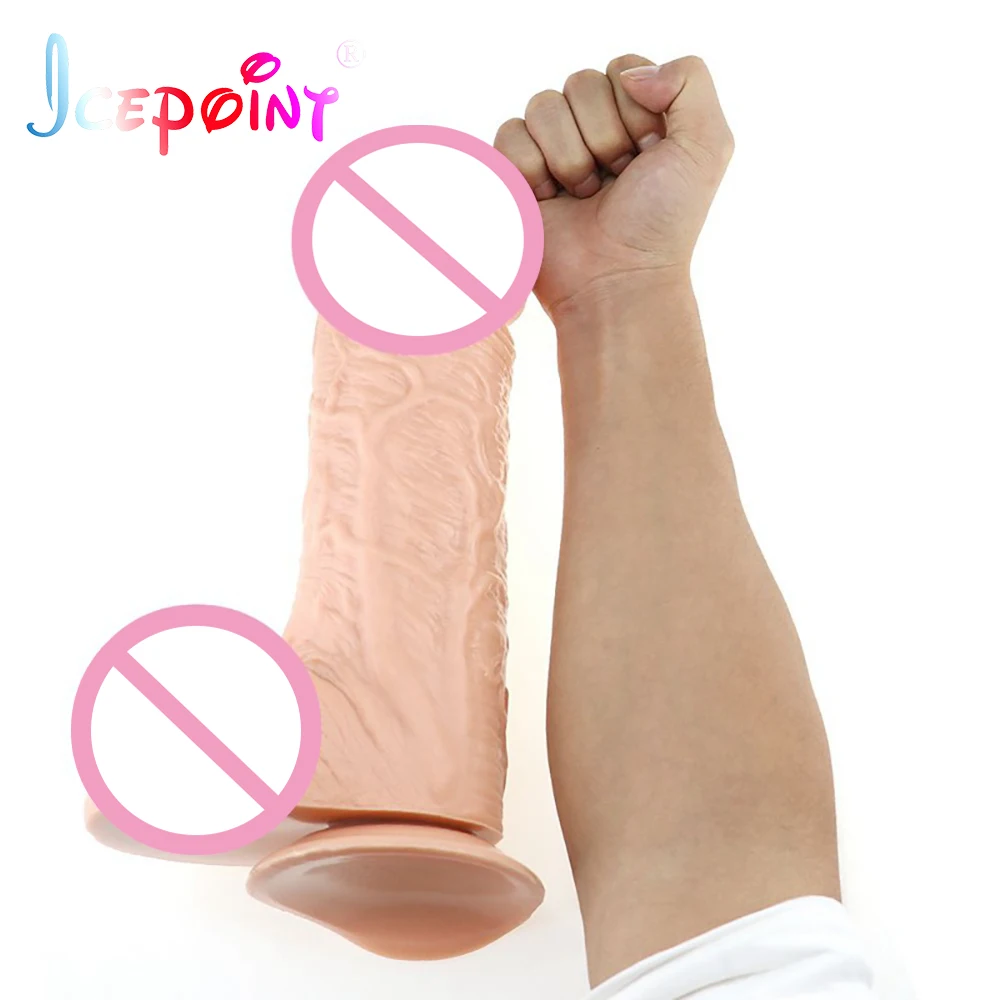 32*7.5CM Super Huge Dildos Thick Giant Dildo Realistic Anal Butt with Suction Cup Big Dick Dong Soft Penis Sex Toys For Women
