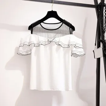 Summer Asymmetrical Denim Skirts Set Women Patchwork Mesh Sweet Suits Off Shoulder Ruffles Shirts Two Piece Sets
Summer Asymmetrical Denim Skirts Set Women Patchwork Mesh Sweet Suits Off Shoulder Ruffles Shirts Two Piece Sets