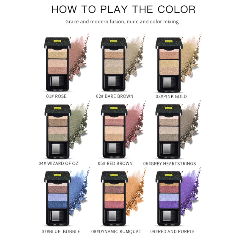 Glitter Eye Shadow Pearlescent Shimmer Double-layer Gradient Pigment Long-lasting Cosmetics Makeup Palette Maquiagem N
Glitter Eye Shadow Pearlescent Shimmer Double-layer Gradient Pigment Long-lasting Cosmetics Makeup Palette Maquiagem N