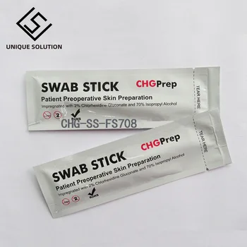 Surgical/Pre injection Swab Sticks with 2% Chlorhexidine and 70% Isopropyl alcohol CHG-SS-FS707 CHG-SS-FS708
Surgical/Pre injection Swab Sticks with 2% Chlorhexidine and 70% Isopropyl alcohol CHG-SS-FS707 CHG-SS-FS708