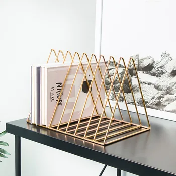 Nordic simple triangle desktop bookshelf newspaper rack iron simple bookend office study magazine storage rack
Nordic simple triangle desktop bookshelf newspaper rack iron simple bookend office study magazine storage rack