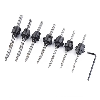 7Pcs Flute Countersink Drill Bit Countersunk Head Drill Bit Set Hole Puncher Woodworking Tool with Case #5/#6/#7/#8/#9/#10/#12
7Pcs Flute Countersink Drill Bit Countersunk Head Drill Bit Set Hole Puncher Woodworking Tool with Case #5/#6/#7/#8/#9/#10/#12