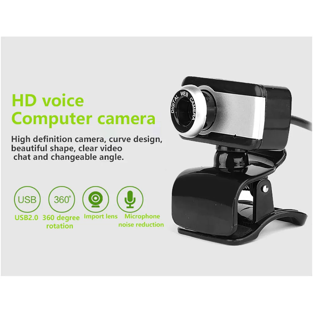 360 ° Rotating HD Computer Camera PC Laptop Usb2.0 Webcam With Microphone for Youtube Live Teleworking Video Conference
360 ° Rotating HD Computer Camera PC Laptop Usb2.0 Webcam With Microphone for Youtube Live Teleworking Video Conference