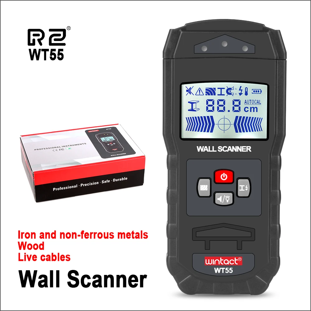 WINTACT Digital Wall Scanner Handheld Professional Multifunction Wall Iron Metal Wood Wire Galvanized Pipe Finder Scanner
WINTACT Digital Wall Scanner Handheld Professional Multifunction Wall Iron Metal Wood Wire Galvanized Pipe Finder Scanner