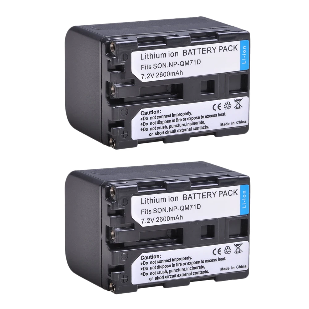 2600mah NP-QM71D QM71D Li-ion Battery for Sony Camcorder NP-QM70 QM71D NP-FM50 NP-FM30 NP-FM70 NP-FM71 NP-FM90 Camera
2600mah NP-QM71D QM71D Li-ion Battery for Sony Camcorder NP-QM70 QM71D NP-FM50 NP-FM30 NP-FM70 NP-FM71 NP-FM90 Camera