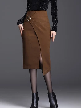 2019 ladies black skirt, autumn and winter ladies bag hip front fork pencil skirt, office ladies elegant knee skirt.
2019 ladies black skirt, autumn and winter ladies bag hip front fork pencil skirt, office ladies elegant knee skirt.