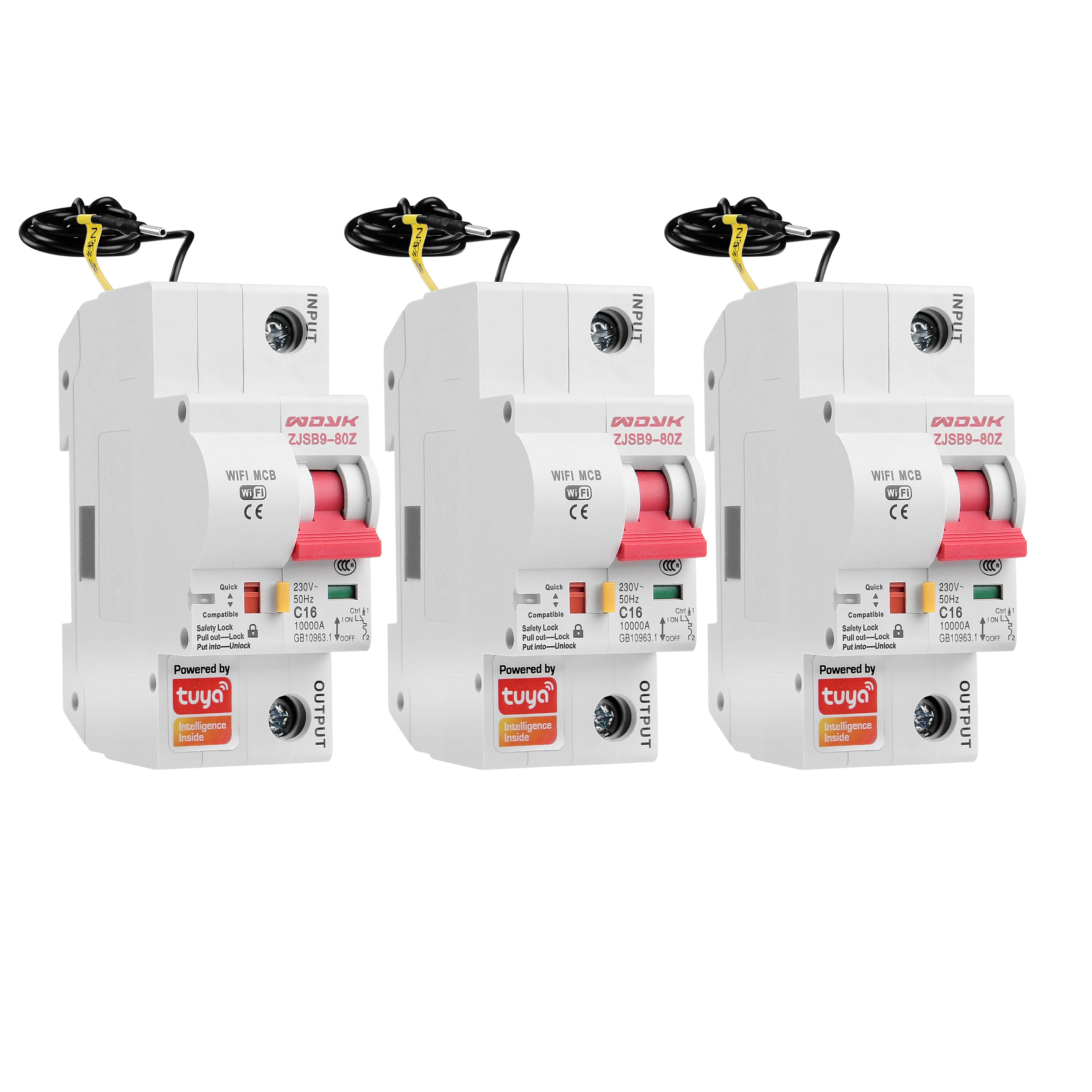 3pcs Smart Life(tuya) app 1P WiFi Smart Circuit Breaker overload short circuit protection with Alexa google home for Smart Home
3pcs Smart Life(tuya) app 1P WiFi Smart Circuit Breaker overload short circuit protection with Alexa google home for Smart Home