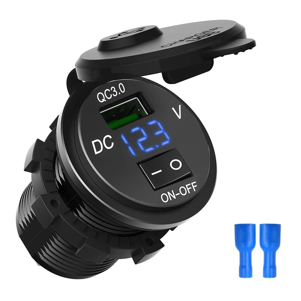 DC 12V-24V Quick Charge 3.0 USB Car Charger Socket Digital Display Voltmeter ON-OFF Switch for Car Marine ATV Motorcycle
DC 12V-24V Quick Charge 3.0 USB Car Charger Socket Digital Display Voltmeter ON-OFF Switch for Car Marine ATV Motorcycle