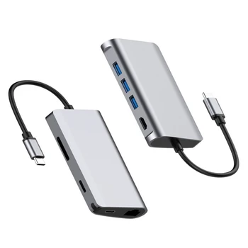 Type C Hub HDMI Converter 8 in 1 Type C to HDMI USB 3.0 PD SD/TF Card Reader Multiport Dongle for Notebooks
Type C Hub HDMI Converter 8 in 1 Type C to HDMI USB 3.0 PD SD/TF Card Reader Multiport Dongle for Notebooks
