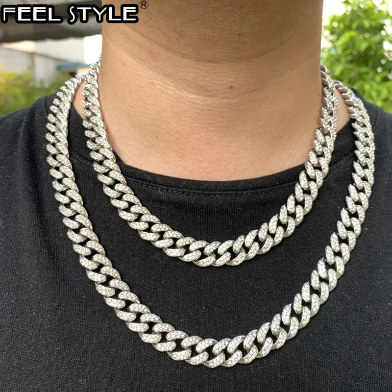 1Set Full Iced Out Paved Rhinestones 13MM Gold Gold Miami Curb Cuban Chain CZ Bling Rapper Necklaces For Men Hip Hop Jewelry
1Set Full Iced Out Paved Rhinestones 13MM Gold Gold Miami Curb Cuban Chain CZ Bling Rapper Necklaces For Men Hip Hop Jewelry